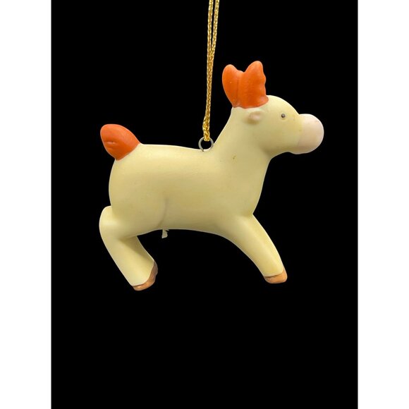 Vintage 70s HOMCO Farm Animal Christmas Porcelain Ornaments Reindeer - Picture 3 of 5